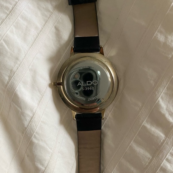 Aldo black faux leather watch - Picture 2 of 2